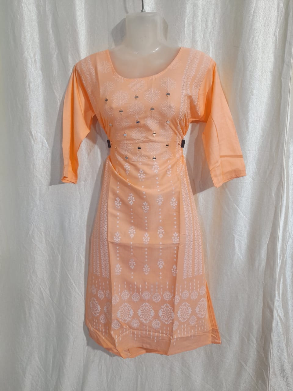 Enigma Peach Elegance Kurti