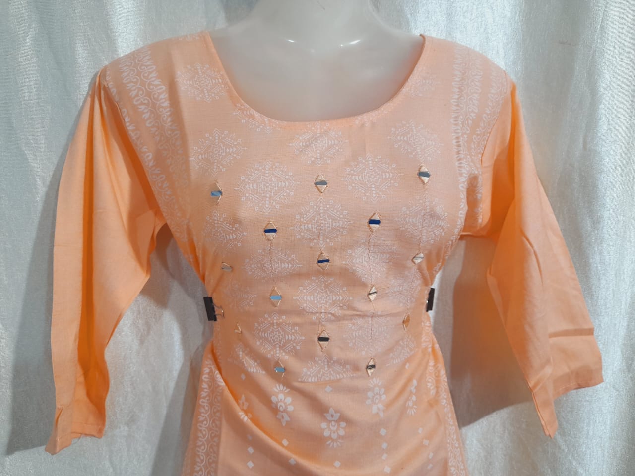 Enigma Peach Elegance Kurti