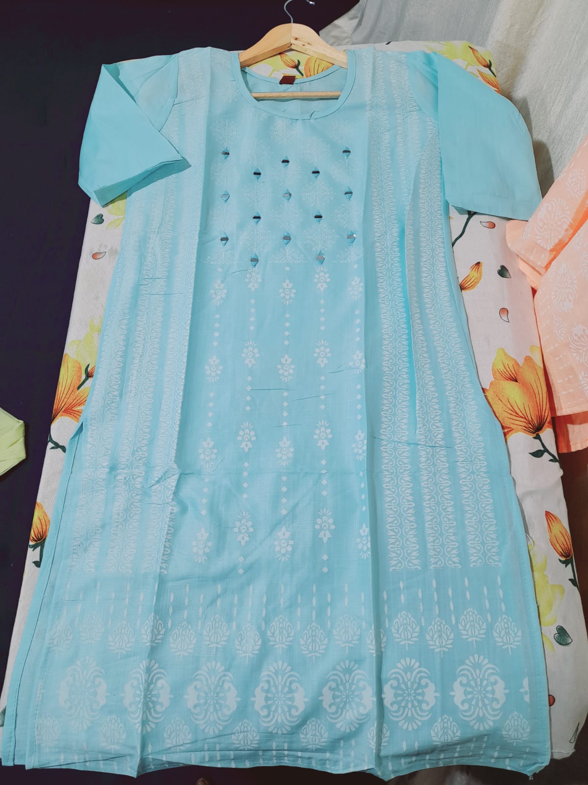 Enigma Sky Blue Elegance Kurti