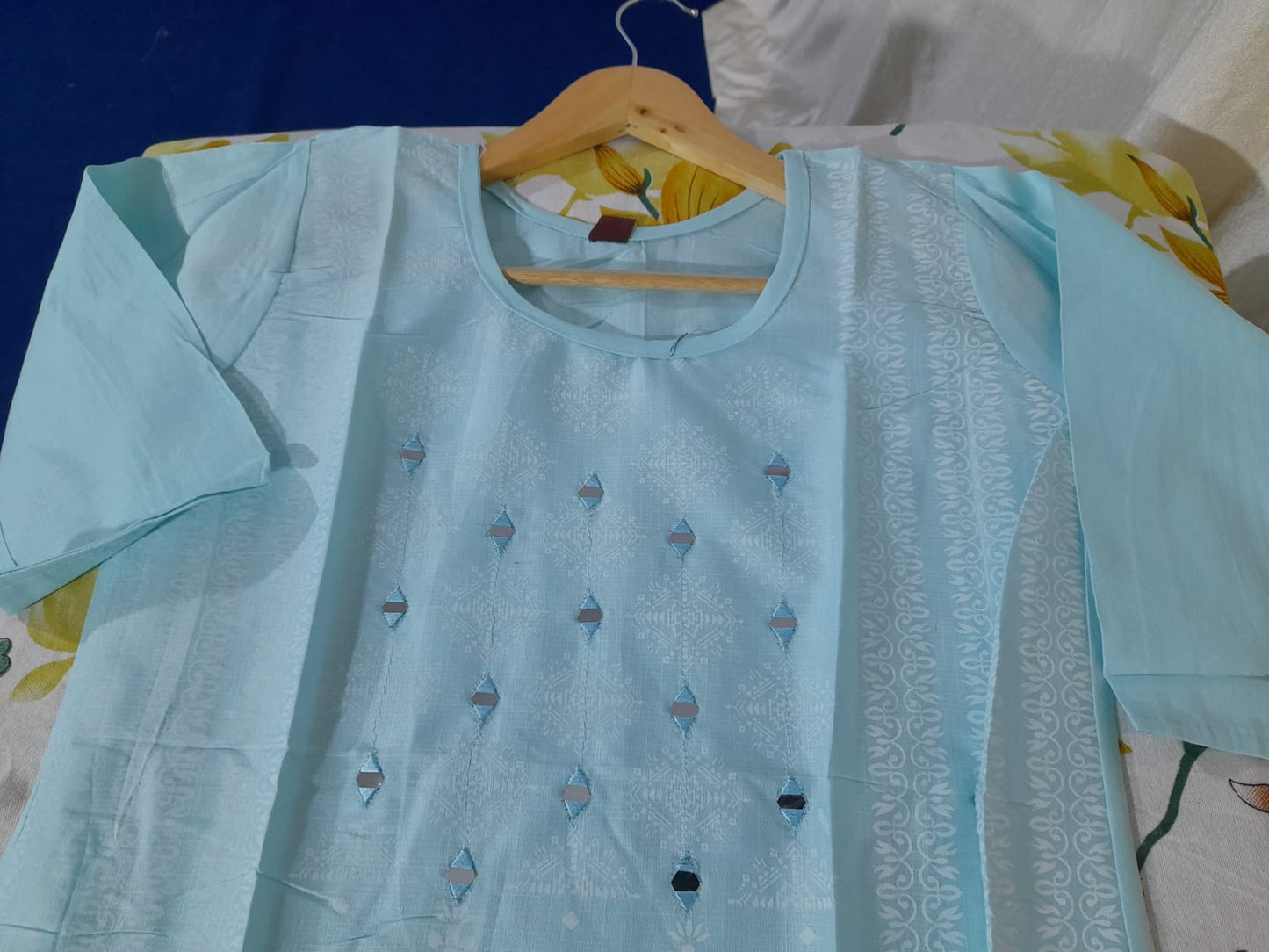 Enigma Sky Blue Elegance Kurti