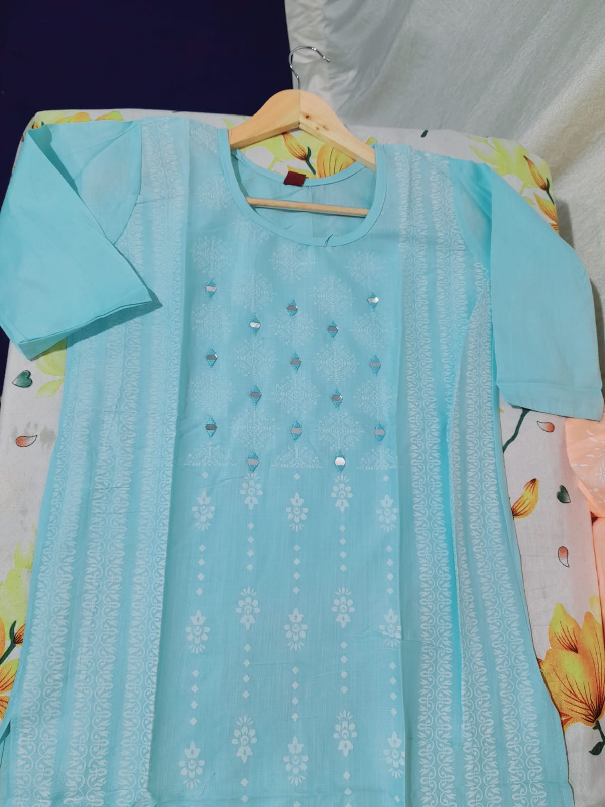 Enigma Sky Blue Elegance Kurti