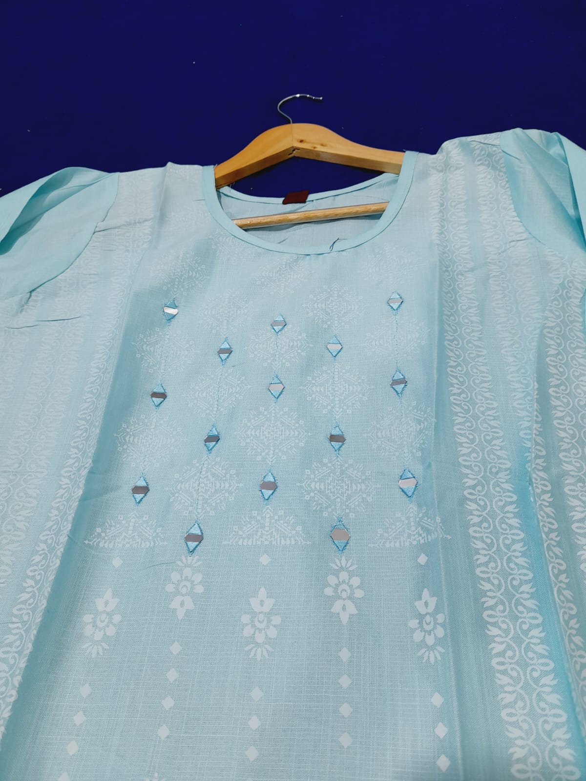 Enigma Sky Blue Elegance Kurti