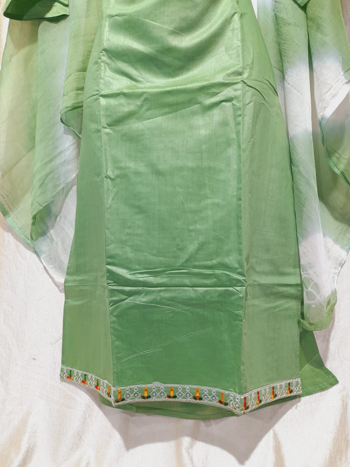 Enigma Stylish Ethnic Wear – Green Kurta with Matching Dupatta